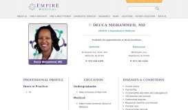 
							         Decca Mohammed, MD - OB/GYN & Reproductive Medicine								  
							    