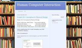 
							         December 2015 - Human Computer Interaction								  
							    