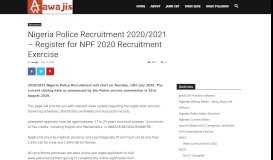 
							         December 2018 Nigeria Police Recruitment - Application Portal ...								  
							    