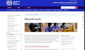 
							         Decent work - ILO								  
							    