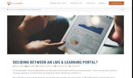 
							         Deciding Between an LMS & Learning Portal? | AllenComm								  
							    