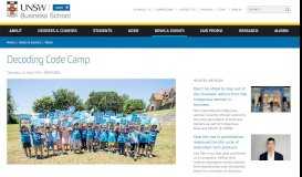 
							         Decoding Code Camp | UNSW Business School								  
							    