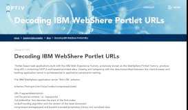 
							         Decoding IBM WebShere Portlet URLs | Optiv								  
							    