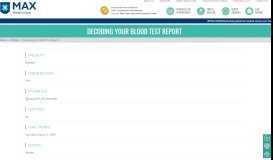
							         Decoding your Blood Test Report | Max Hospital								  
							    
