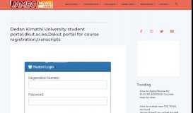 
							         Dedan Kimathi University student portal.dkut.ac.ke,Dekut ...								  
							    