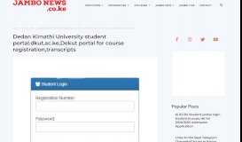 
							         Dedan Kimathi University student portal.dkut.ac.ke,Dekut portal for ...								  
							    