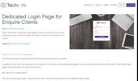 
							         Dedicated Login Page for Enquire Clients - Enquire Grant ...								  
							    