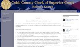 
							         Deed Records Search | Cobb County Clerk of Superior Court								  
							    