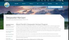 
							         Deepwater Horizon | Florida Department of Environmental Protection								  
							    
