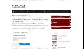 
							         Default Admin Username and Password of PLDT Home DSL | Fibr ...								  
							    
