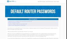 
							         Default Router Passwords | BestVPN.org								  
							    