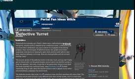 
							         Defective Turret | Portal Fan Ideas Wiki | FANDOM powered by Wikia								  
							    