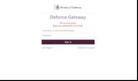 
							         Defence Gateway - Login								  
							    