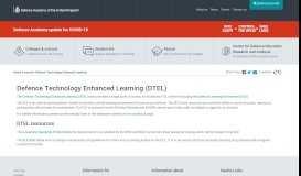 
							         Defence Technology Enhanced Learning								  
							    