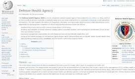 
							         Defense Health Agency - Wikipedia								  
							    