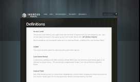 
							         Definitions - Ingress Portal | Ingress Portal								  
							    