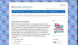 
							         Defra Consultation 8th May 2018 'The future for ... - Home Grown Plants								  
							    