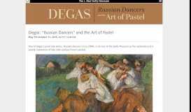 
							         Degas: “Russian Dancers” and the Art of Pastel | The Getty Museum								  
							    