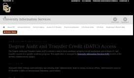 
							         Degree Audit and Transfer Credit (DATC) Access | University of ...								  
							    