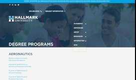 
							         Degree Programs - Hallmark University								  
							    