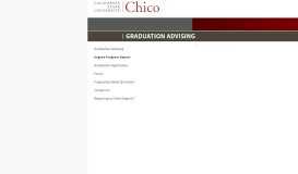 
							         Degree Progress Report – Graduation Advising – CSU, Chico								  
							    