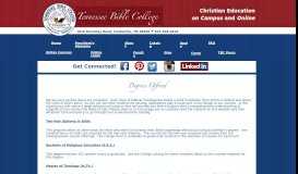 
							         Degrees Offered - Tennessee Bible College								  
							    