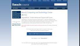 
							         DegreeWorks - Student Degree Audit System - BCTC - Baruch College								  
							    
