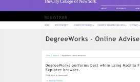 
							         DegreeWorks | The City College of New York								  
							    
