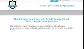 
							         DeKalb County School District School Choice: 								  
							    