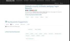 
							         Dekalb county schools webpay login Results For Websites ...								  
							    