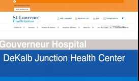 
							         DeKalb Junction Health Center — Gouverneur Hospital								  
							    