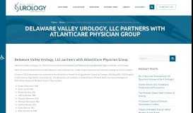 
							         Delaware Valley Urology, LLC partners with AtlantiCare Physician ...								  
							    