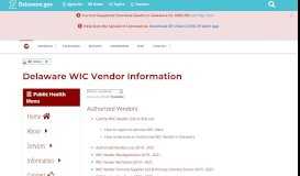 
							         Delaware WIC Vendor Information - Delaware Health and Social ...								  
							    