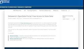 
							         Delaware's OpenData Portal: Free Access to State Data | Information ...								  
							    