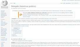 
							         Delegate (American politics) - Wikipedia								  
							    
