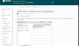 
							         Delete a Leave Application - Quinyx User Manual and FAQs - Staff Portal								  
							    