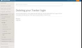 
							         Deleting your Tracker login - Pivotal Tracker								  
							    