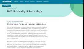 
							         Delft University of Technology | Customer Case - TOPdesk								  
							    