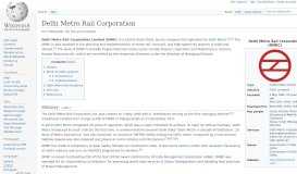 
							         Delhi Metro Rail Corporation - Wikipedia								  
							    