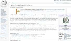 
							         Delhi Private School, Sharjah - Wikipedia								  
							    