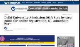 
							         Delhi University Admission 2017: Step by step guide for online ...								  
							    