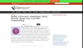 
							         Delhi University Admission 2018: Result, Rank List, Cut Off, Counselling								  
							    