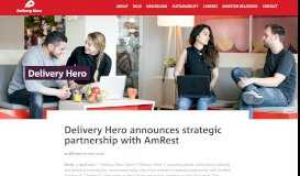
							         Delivery Hero announces strategic partnership with AmRest | Delivery ...								  
							    