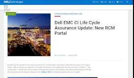 
							         Dell EMC CI Life Cycle Assurance Update: New RCM Portal ...								  
							    