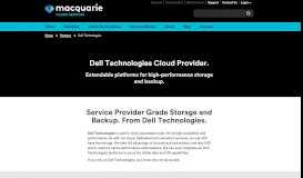 
							         Dell EMC Storage Partner - Macquarie Cloud Services								  
							    