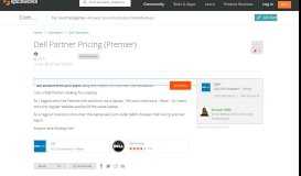 
							         Dell Partner Pricing (Premier) - Spiceworks Community								  
							    