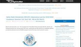
							         DELSU Admission List 2018/19 | 1st, 2nd, 3rd, 4th, 5th, 6th ...								  
							    