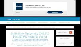 
							         DELSU Post UTME Screening Result is Out, 2018/2019								  
							    
