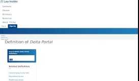 
							         Delta Portal | legal definition of Delta Portal by Lawinsider.com								  
							    