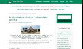 
							         Delta State Poly Ozoro Online School Fees Payment Notice 2018/2019								  
							    